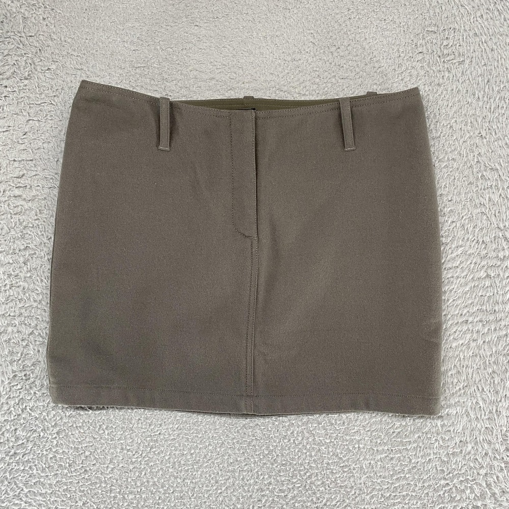 Joseph Wool Cashmere Skirt Womens Medium Y2K Gray Made In France 90s Preppy